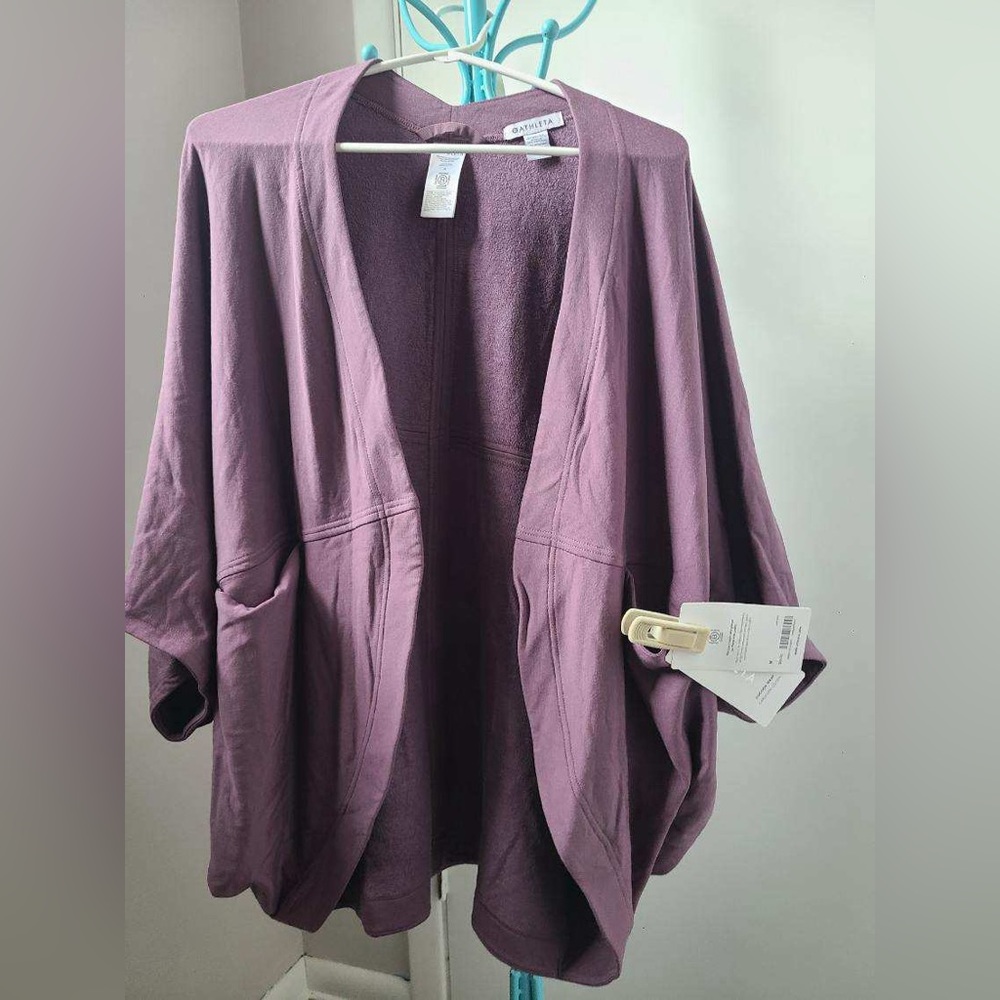 NWT Athleta Cocoon Wrap Cardigan Violet Purple medium